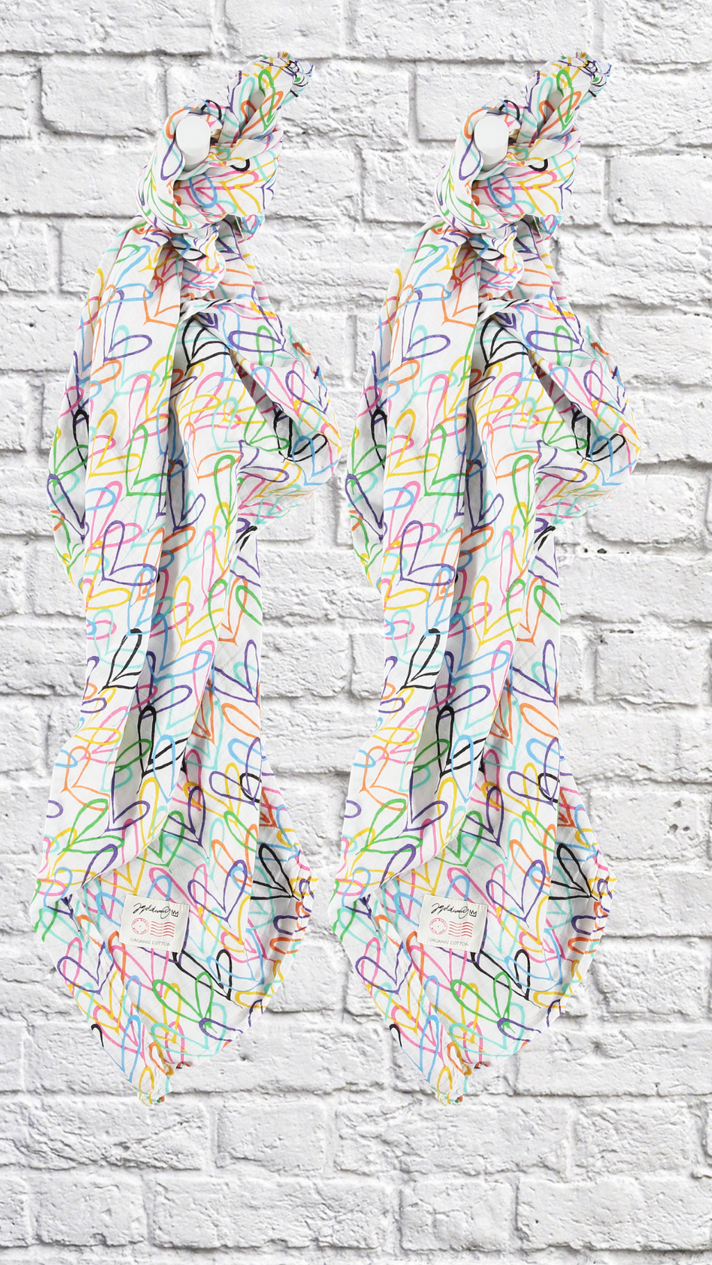 #Lovewall organic muslin baby swaddling shawl - James Goldcrown x From Babies with Love