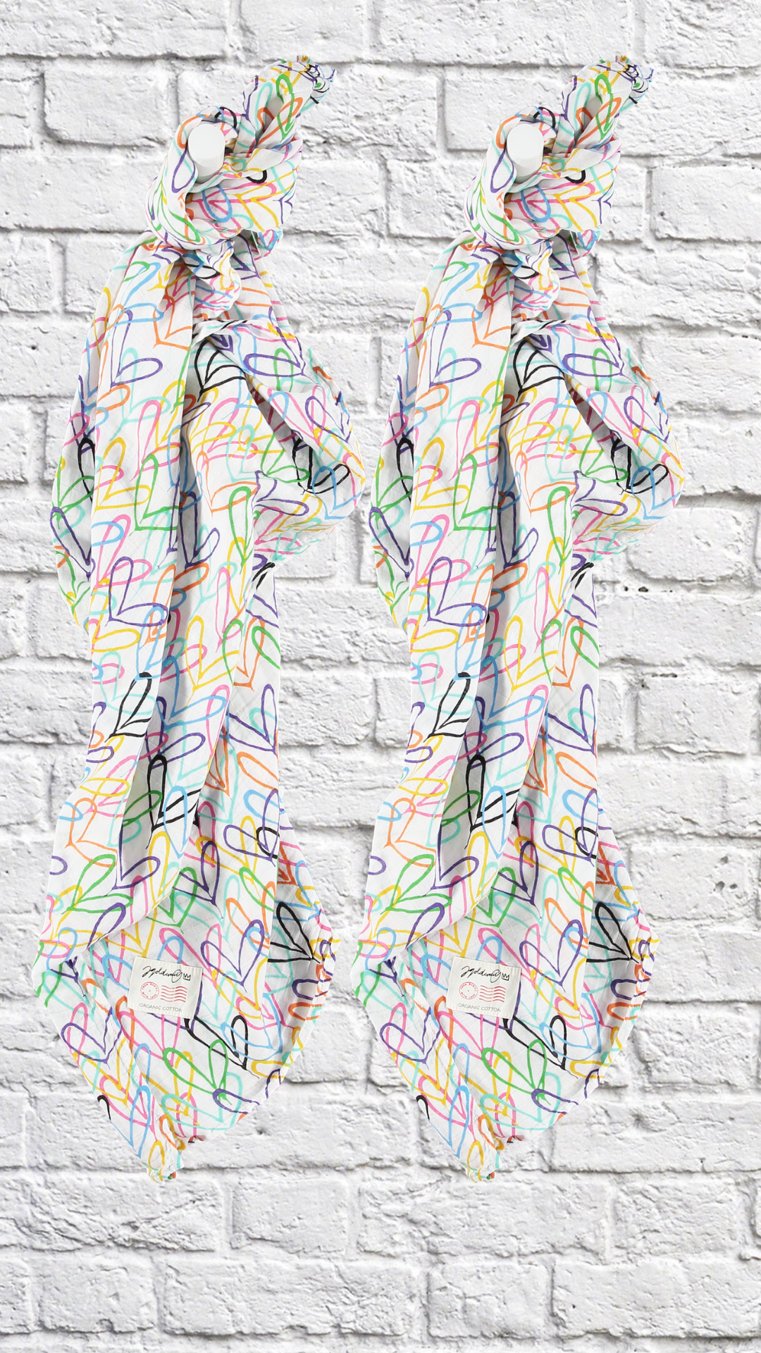 #Lovewall organic muslin baby swaddling shawl - James Goldcrown x From Babies with Love